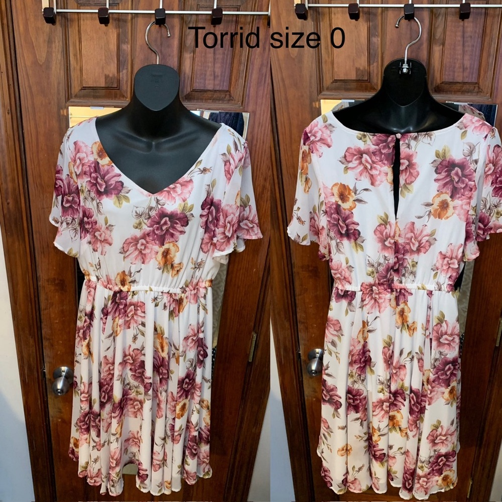 White floral dress